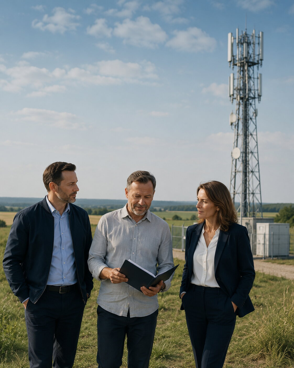 Zespół Rent Expert przy stacji bazowej